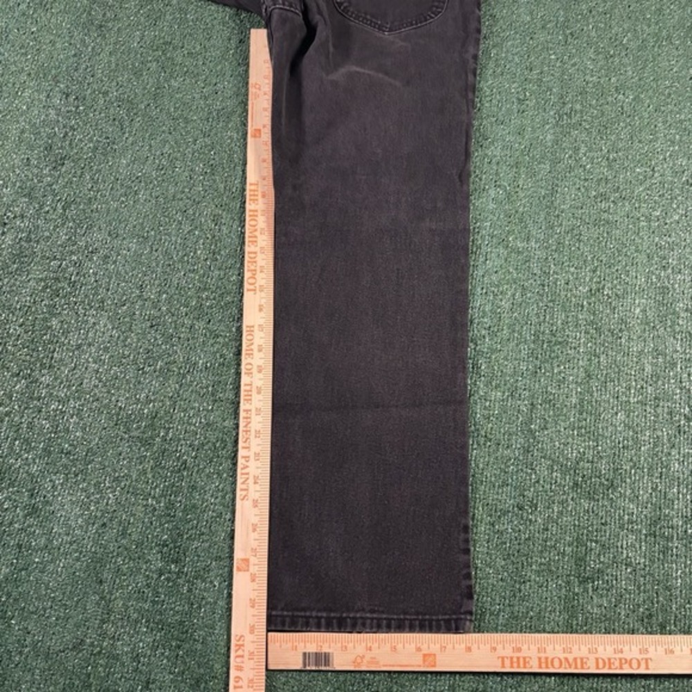 Lee Men's 5‑Pocket Black Denim Jeans 34x30 Straight Fit Leather Patch - Picture 6 of 6